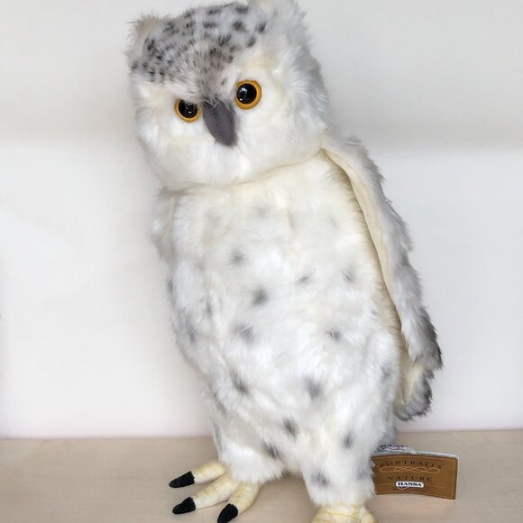 Hansa Handcrafted 16 Inch (41 CM)  Snow Owl Stuffed Animal Brand New w/ Tag - Picture 9 of 14